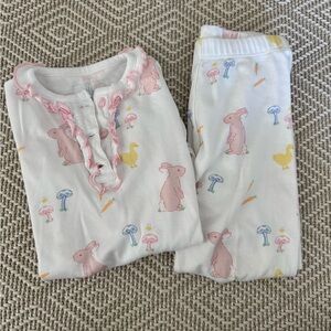 Little English Pajamas with Bunny and Duck Print